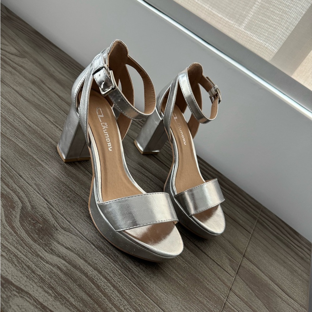 Chinese Laundry Theresa Platform Sandal Block Heel Size 7